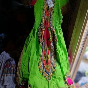 The African star dress womens one size nwt